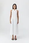 St Agni Halter Wrap Dress In White