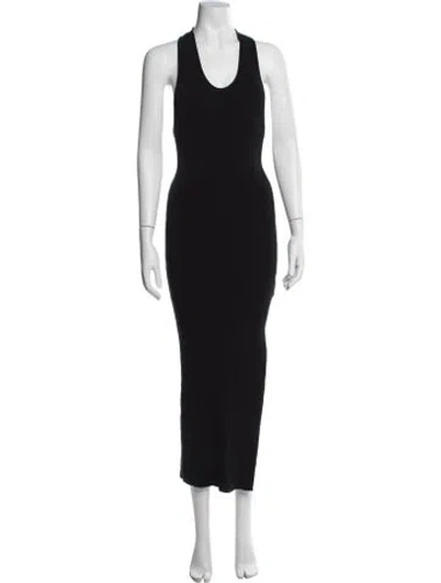 Pre-owned St Agni Halterneck Long Dress In Black
