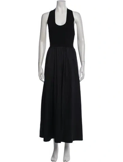 Pre-owned St Agni Halterneck Long Dress In Black