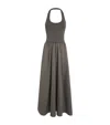 St Agni Gathered Halter Maxi Dress In Green