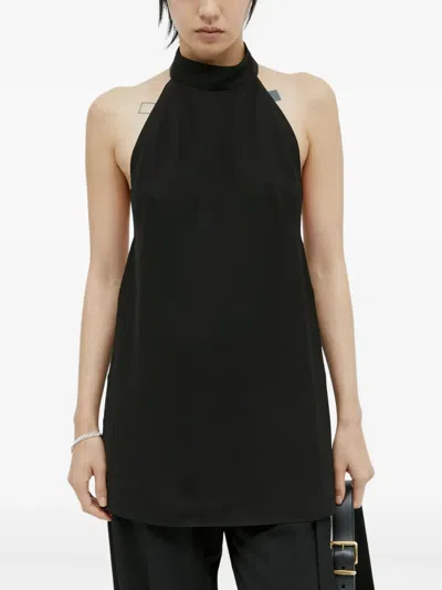 St Agni Halterneck Open-back Top In Black