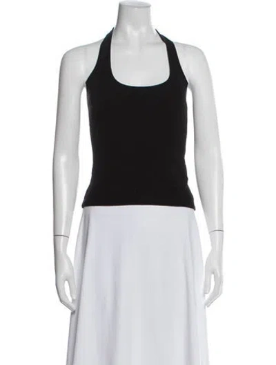 Pre-owned St Agni Halterneck Sleeveless Top In Black
