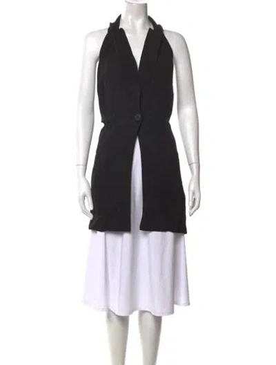 Pre-owned St Agni Halterneck Sleeveless Top In Black