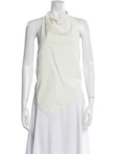 Pre-owned St Agni Halterneck Sleeveless Top In Neutral