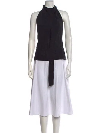 Pre-owned St Agni Halterneck Sleeveless Top W/ Tags In Black