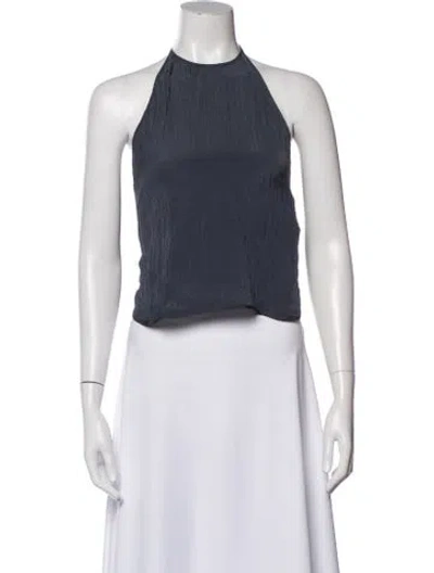 Pre-owned St Agni Halterneck Sleeveless Top W/ Tags In Blue