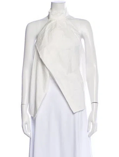 Pre-owned St Agni Halterneck Sleeveless Top W/ Tags In White