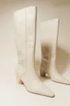 St Agni 70 Leather Knee High Boots In Butter