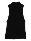 St Agni High-neck Sleeveless Top In Black
