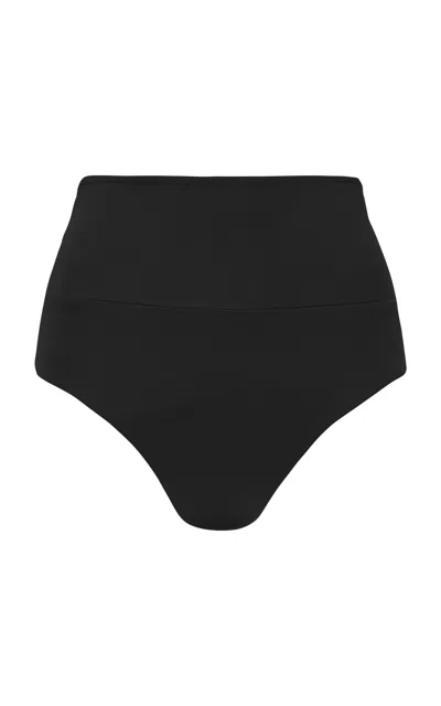 St Agni High-waisted Bikini Bottom In Black