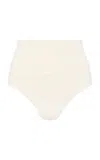 St Agni High-waisted Bikini Bottom In Off-white