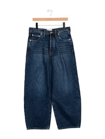 Pre-owned St Agni High-rise Straight Leg Jeans In Blue