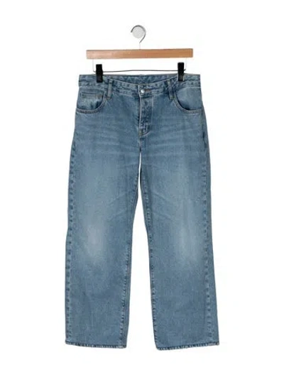 Pre-owned St Agni High-rise Straight Leg Jeans In Blue