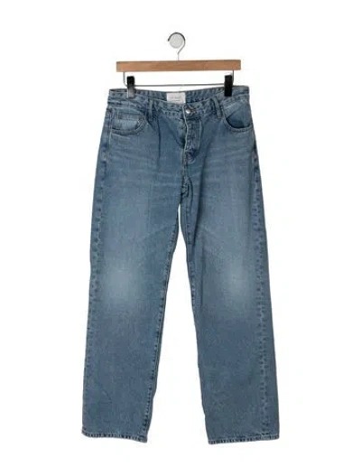 Pre-owned St Agni High-rise Straight Leg Jeans In Blue