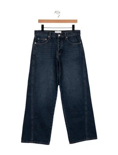 Pre-owned St Agni High-rise Wide Leg Jeans In Blue