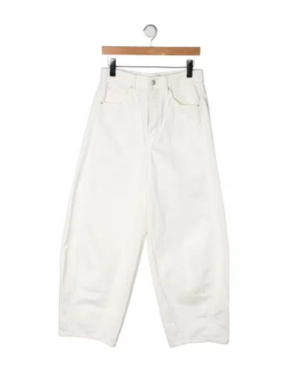 Pre-owned St Agni High-rise Wide Leg Jeans In Yellow