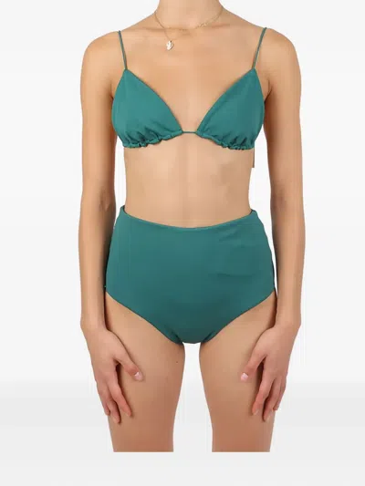 St Agni High-waisted Bikini Bottoms In Blue