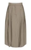 St Agni St. Agni Hybrid Balloon Linen Skirt In Brown