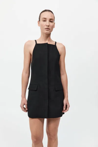 St Agni Hybrid Tailored Mini Dress In Black