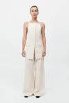 St Agni Hybrid Tailored Mini Dress In Off White