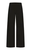 St Agni St. Agni Jacquard Minimal Silk Wool Pants In Black