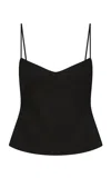 St Agni St. Agni Jacquard Silk Wool Cami In Black