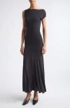 St Agni St. Agni Jersey Circle Hem Maxi Dress In Black