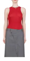 St Agni Jersey Tank In Rouge In Multi