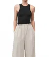 St Agni Jersey Tank Top In Black In Black