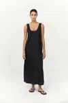 St Agni Jordan Button Up Dress In Black