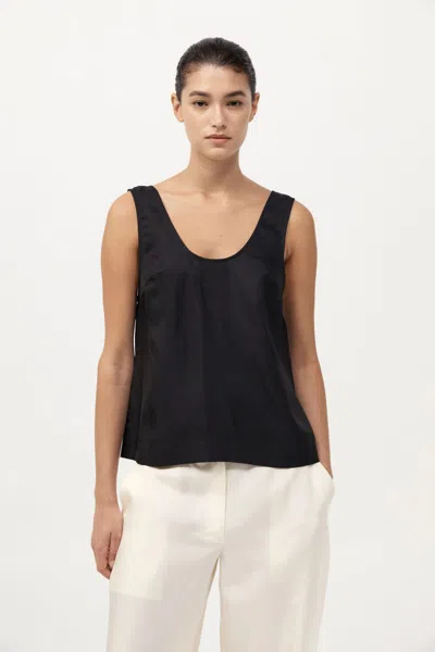 St Agni Jordan Button Up Top In Black