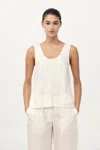 St Agni Jordan Button Up Top In White