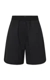 St Agni Knee-length Wool-blend Shorts In Black
