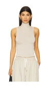 St Agni Scarf-detailed Knit Tank Top In Cream