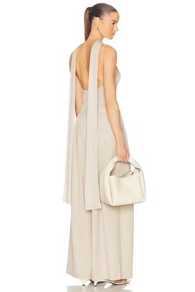 St Agni Knit Scarf Top In Creme