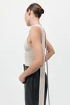 St Agni Knit Scarf Top In Sand
