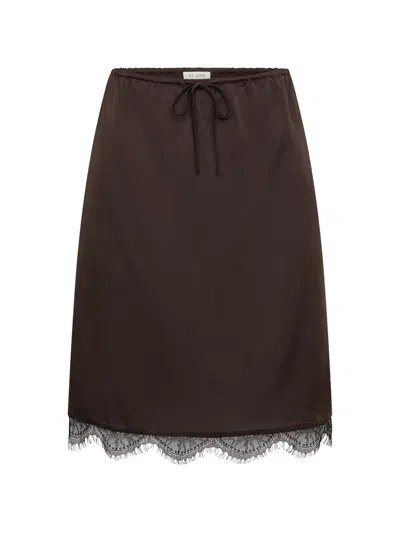St Agni Lace Skirt In Brown