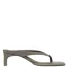 St Agni Flip Flop Leather Sandals In Green