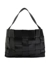 St Agni St. Agni Woven Large Leather Tote In Black