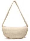 St Agni St. Agni Latice Weave Crescent Leather Shoulder Bag