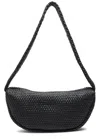 St Agni St. Agni Latice Weave Crescent Leather Shoulder Bag