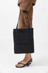 St Agni Lattice Contrast Tote In Black