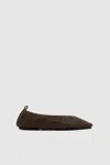 St Agni Lattice Weave Ballet Flat In Brown