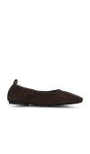 St Agni Lattice Weave Ballet Flat In Brown