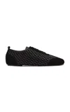 St Agni Lattice Weave Ballet Sneaker In Black