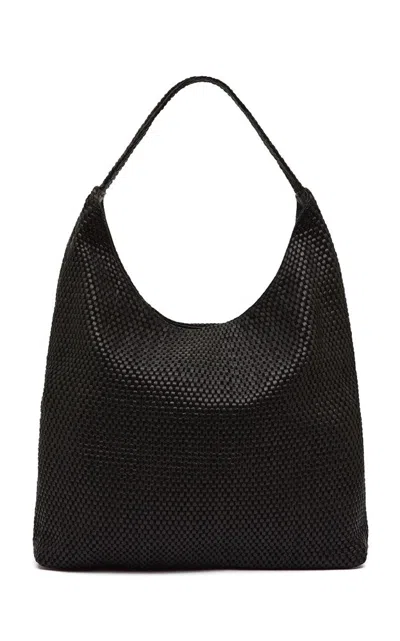 St Agni Lattice Weave Large Tote In Black
