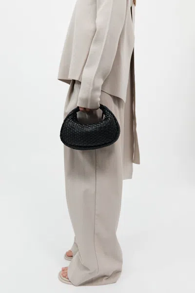 St Agni Lattice Weave Mini Bon Bon Bag In Black