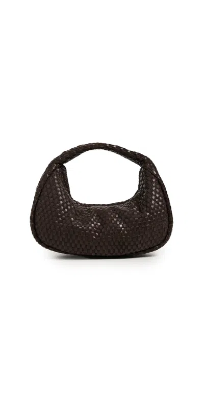 St Agni Lattice Weave Mini Bon Bon Bag Coffee In Brown