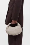 St Agni Lattice Weave Mini Bon Bon Bag In Creme