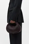 St Agni Lattice Weave Mini Bon Bon Bag In Port